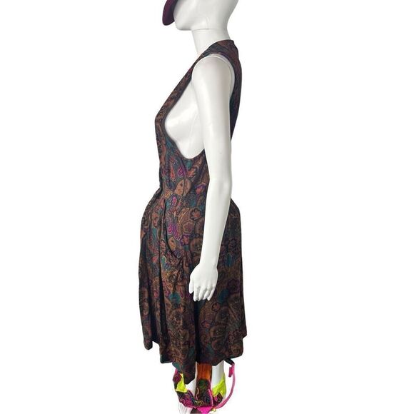 Vintage Psychedelic Dress 10 Paisley Boho Hippie Romantic Art Teacher Festival - Picture 3 of 10